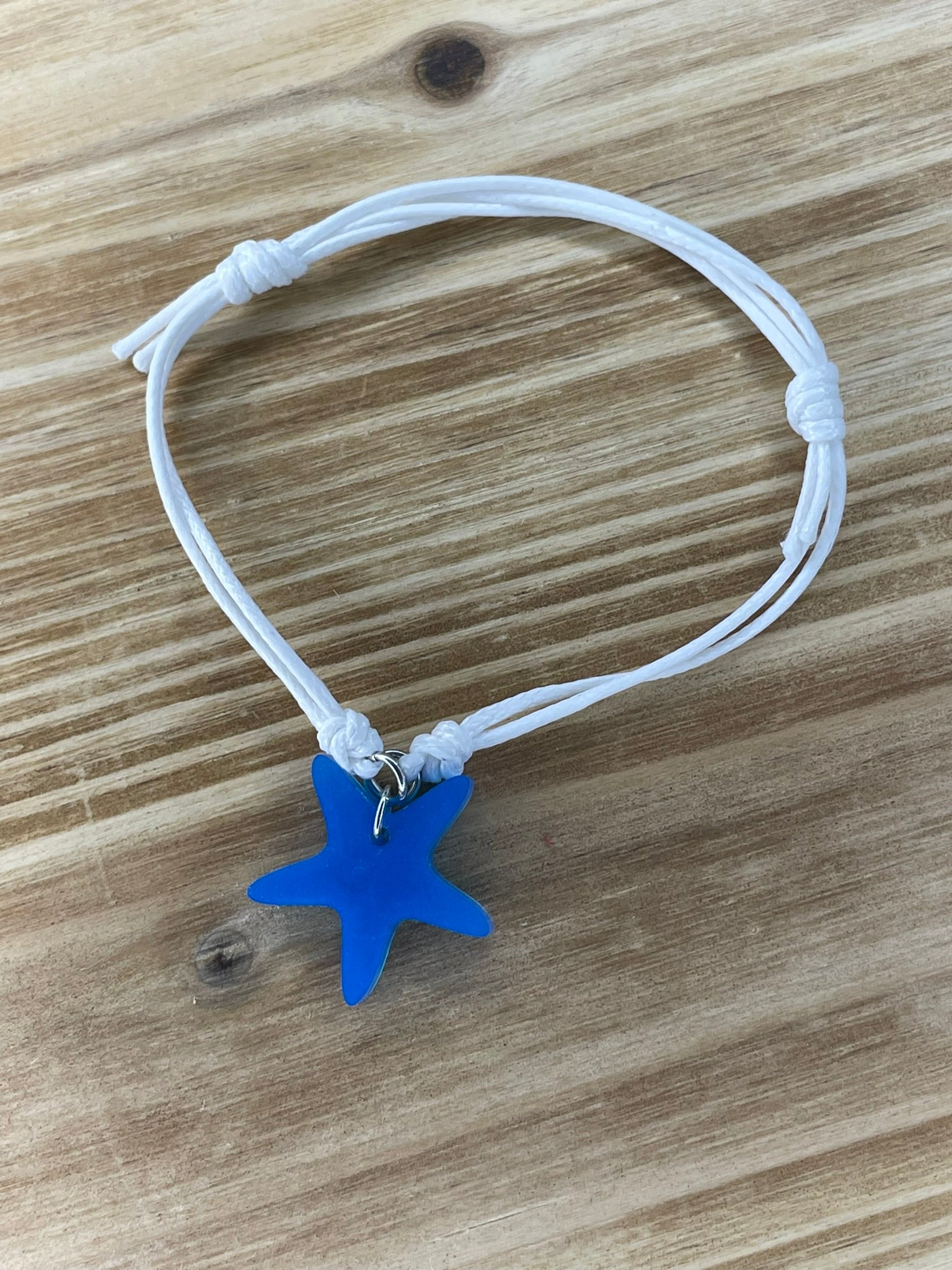 Bracelet étoile de mer avec cordon blanc