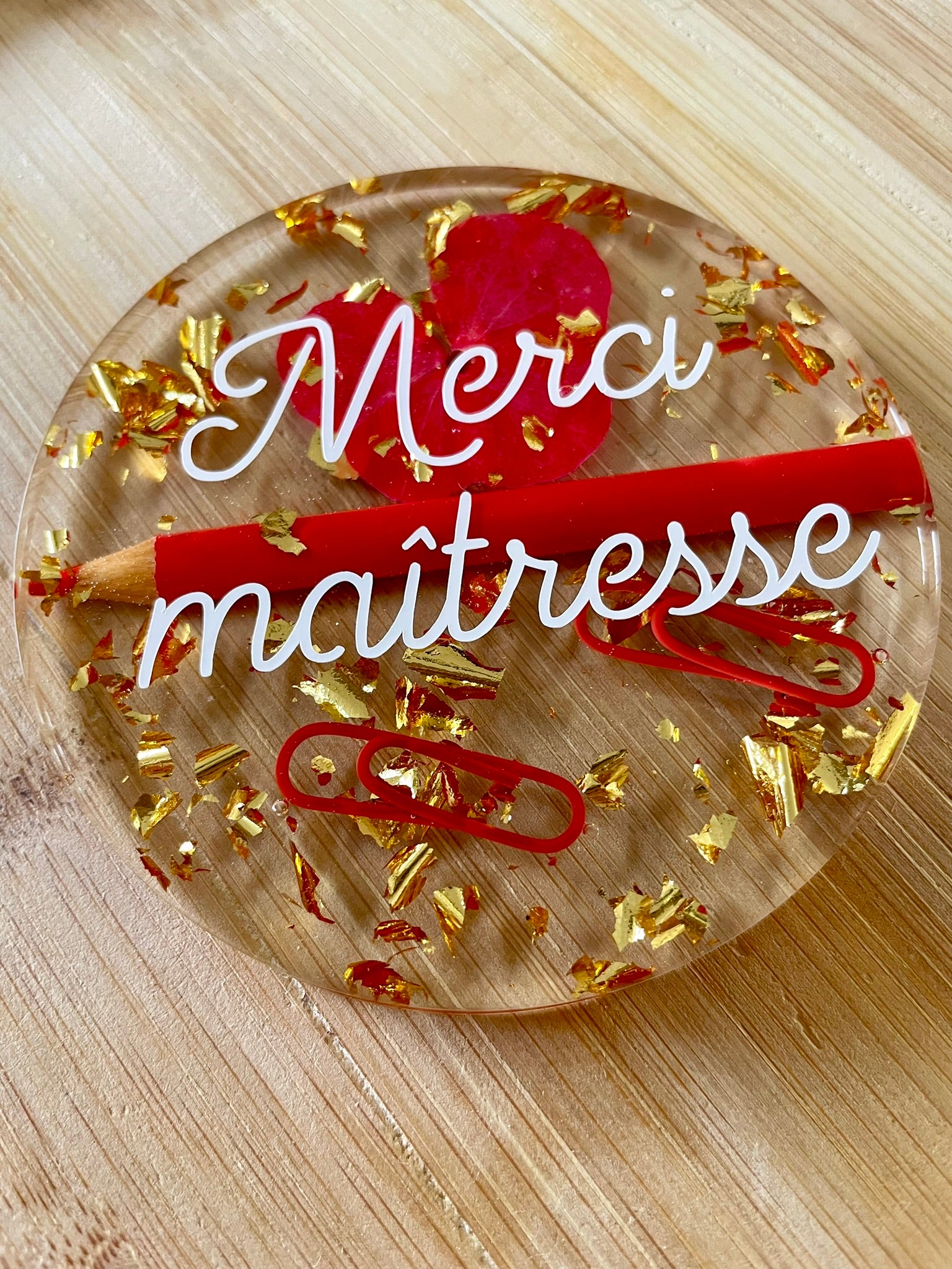 Dessous de verre rouge
