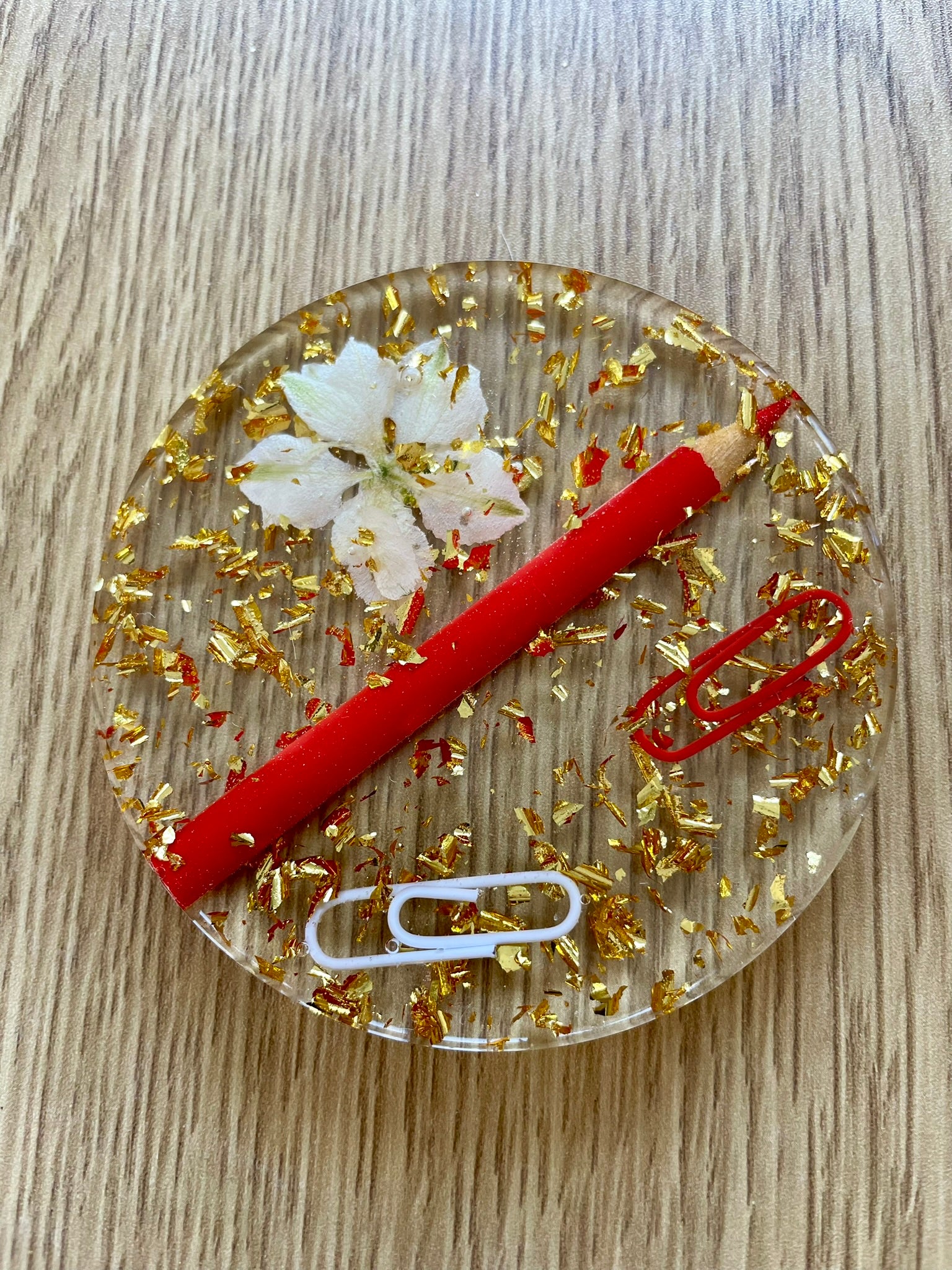 Dessous de verre rouge