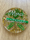 Dessous de verre vert