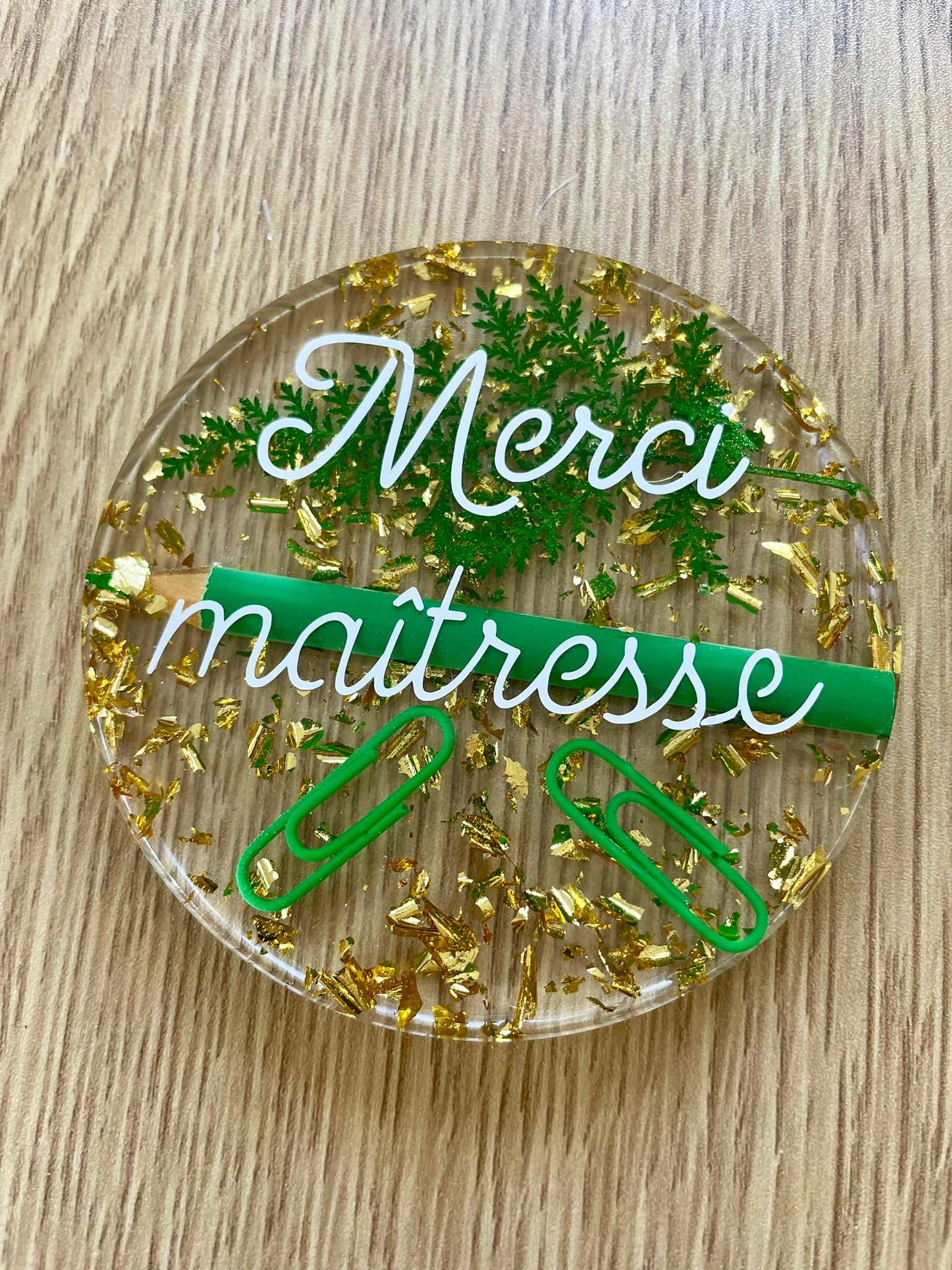 Dessous de verre vert